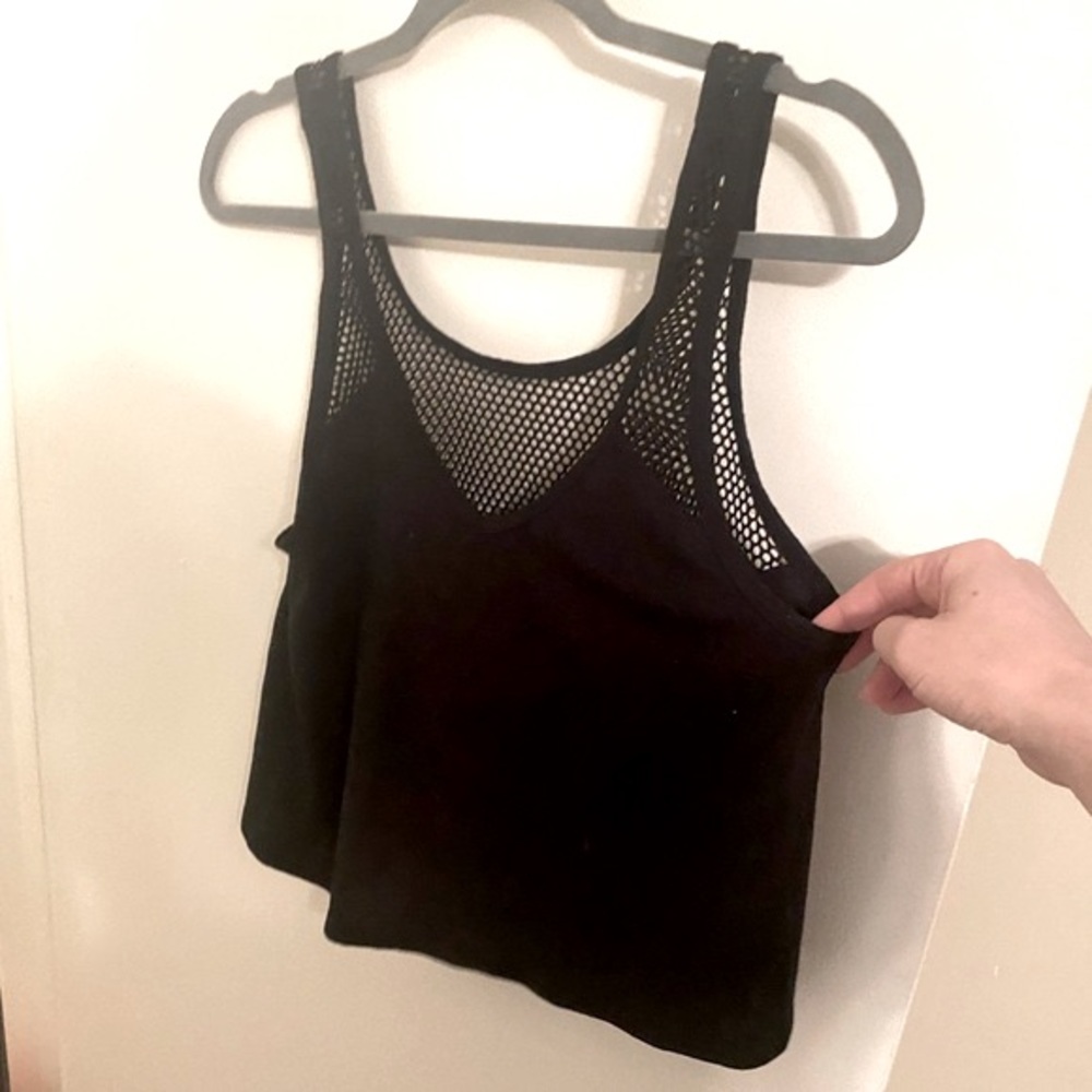 Adore Me🖤Crop Mesh Tank